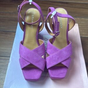 💠New Lisa Vicky Jazz Orchid Suede Heels (6)